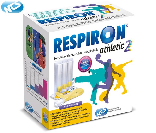 Respiron Athletic 2 - Nível Médio/Alto - Inspirômetro De Incentivo - Exercitador Respiratório Pulmonar Regulável E Ajustável