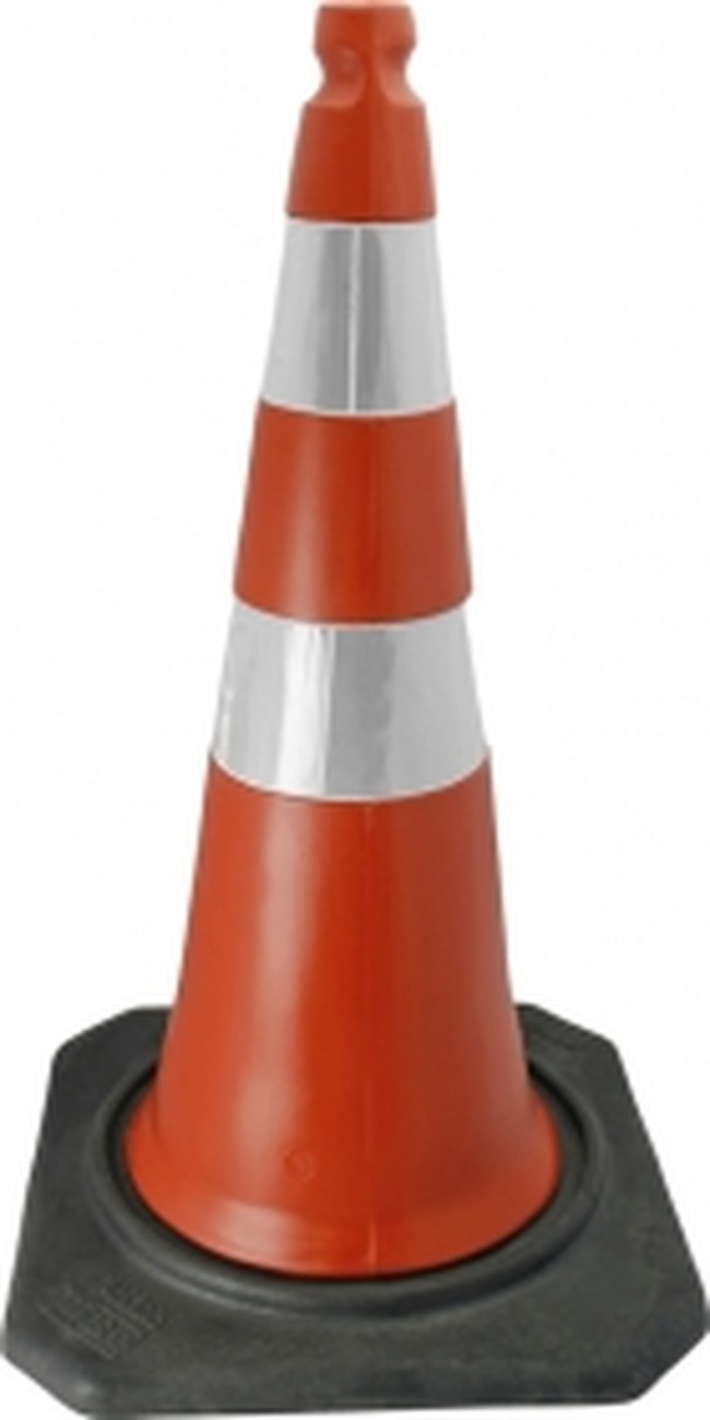 Cone 75 Cm Laranja/Branco