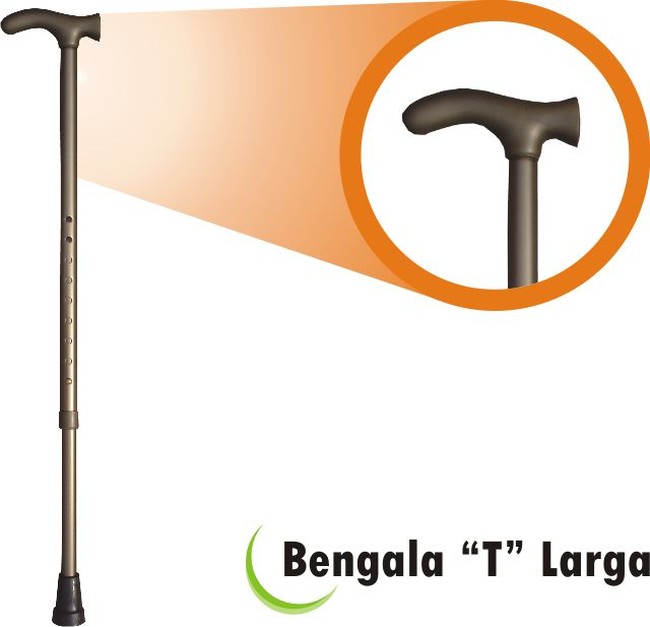 Bengala Regulável Alumínio tipo T Reforçada Até 100 Kilos