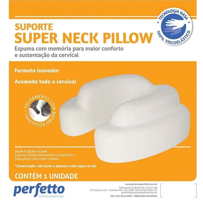 Almofada de Pescoço para Viagem Super Neck Pillow Perfetto