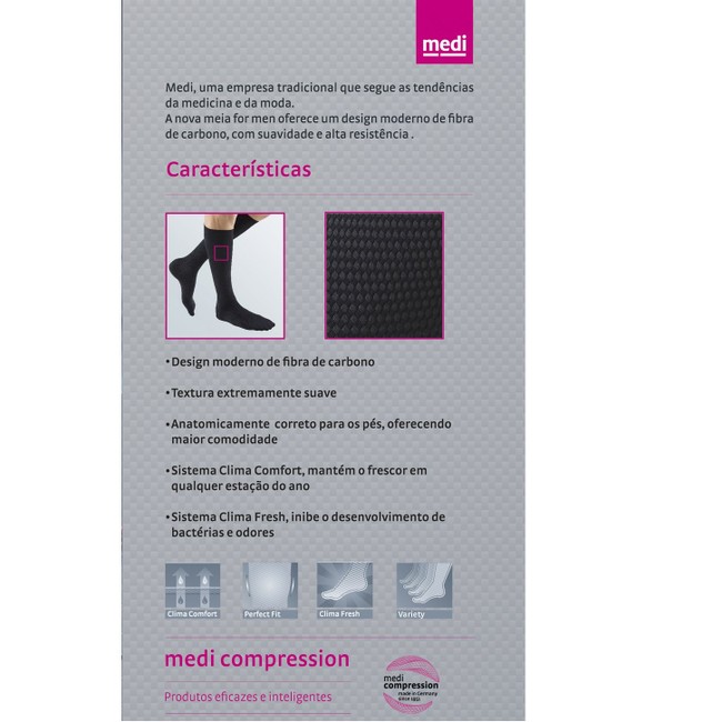 Meia de Compressão Mediven For Men Select Supreme 3/4 15-20mmHg Compressão Suave