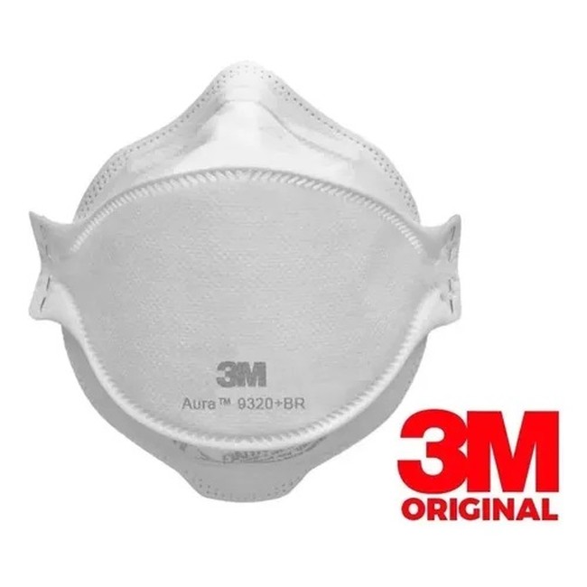 Máscara Respirador Hospitalar PFF2 Aura 9320+BR 3M™ com Sistema Antiembaçante