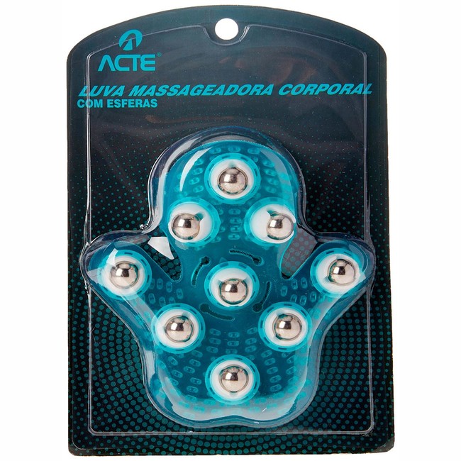 Luva Massageadora Corporal Com Esferas Acte R23