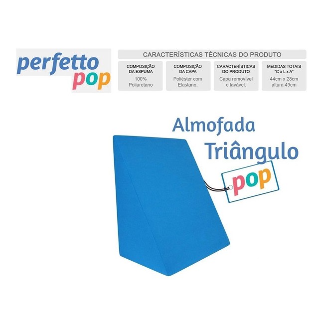 Almofada Triângulo POP (cor azul) Perfetto