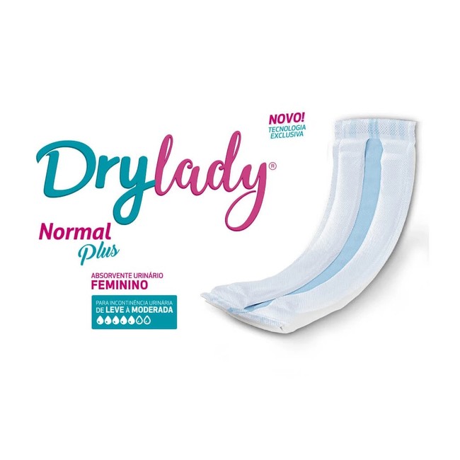 Absorvente Feminino para Incontinência Urinária DryLady com Gel - 8 unidades