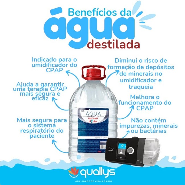 Água Destilada 5l para CPAP