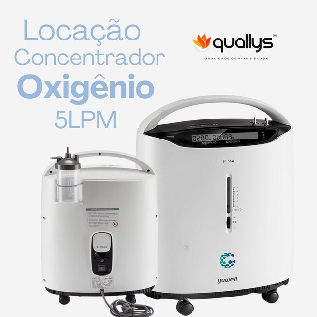 Locação Concentrador de Oxigênio 5LPM com Nebulização Integrada