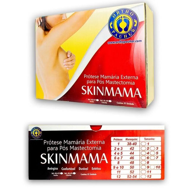 Prótese Mamária Externa Pós-Mastectomia SkinMama Incolor 1 (38-40) Ortho Pauher