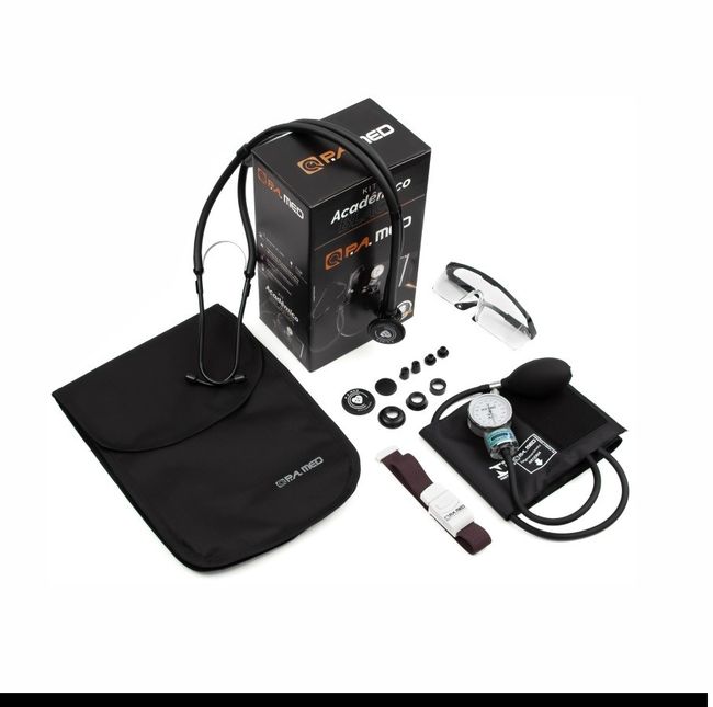 Kit Acadêmico Total Black com Bolsa Ergonômica Preta – P.A. MED