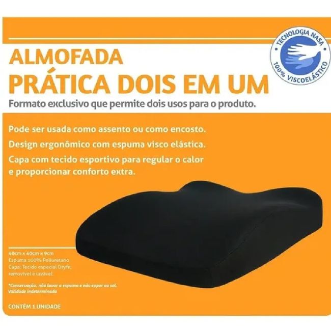 Almofada Encosto Prática 2 em 1 Perfetto