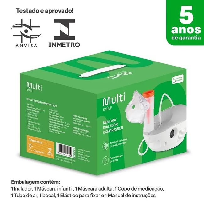 Inalador Compressor NebEasy Bivolt – Multi Saúde (HC267)