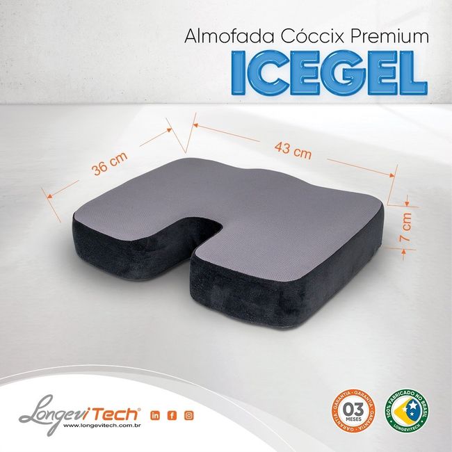 Almofada Cóccix Premium IceGel - Longevitech
