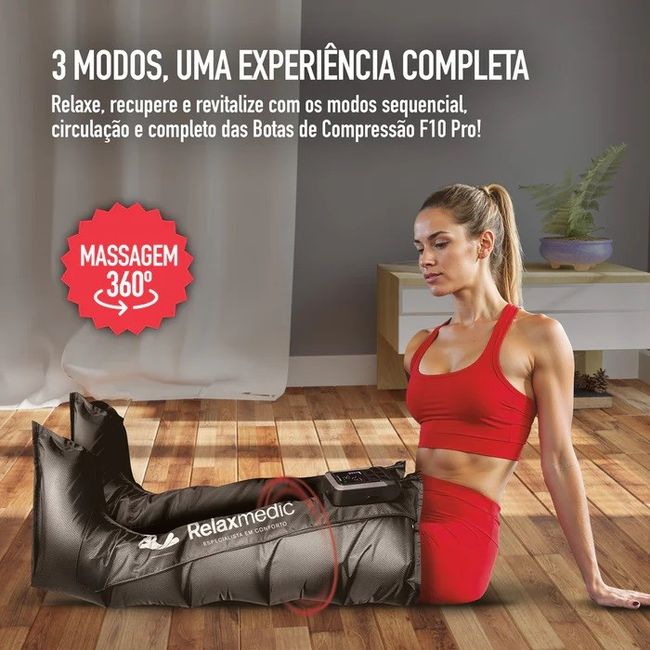 Bota de Compressão Pneumática F10 Pro Relax