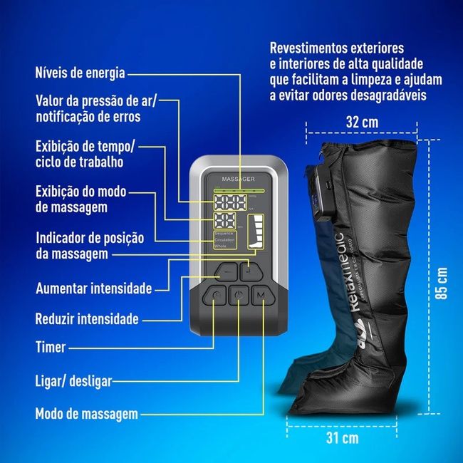 Bota de Compressão Pneumática F10 Pro Relax