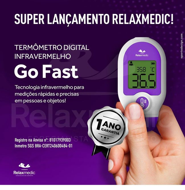 Termômetro Digital Infravermelho Go Fast RelaxMedic