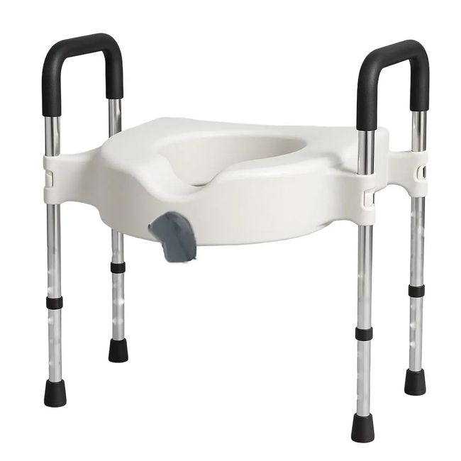 Assento Sanitário Elevado Com Barra De Apoio Senior Care Supermedy