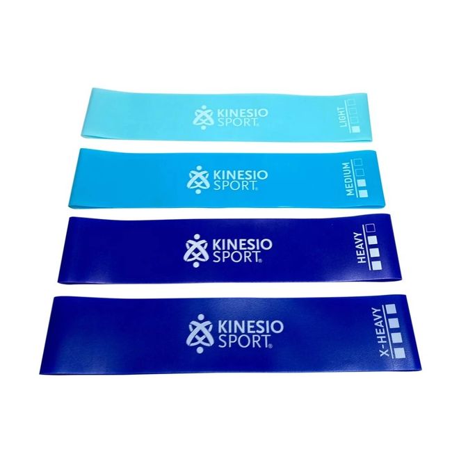 Mini Band Faixas Elásticas Circulares KinesioSport® – Kit com 4 Intensidades