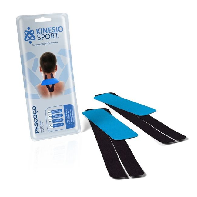 Bandagem Pré-Cortada para Pescoço KinesioSport® – Suporte Cervical e Alívio da Dor