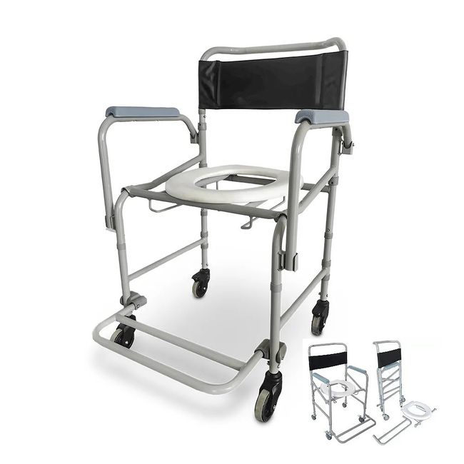 Cadeira de Banho Dobrável D40 para Higiene e Mobilidade Assistida