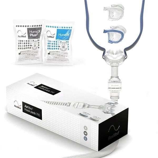 Kit de adaptação Máscara P10 no CPAP AirMini + Umidificador + Traqueia - ResMed