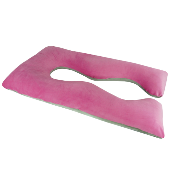 Travesseiro Agarradinho Corporal Plush Rosa/grafite Perfetto
