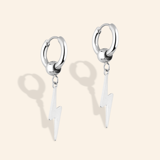 Brinco Argola Raio em Aço