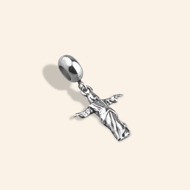 Berloque Cristo Redentor em Aço 