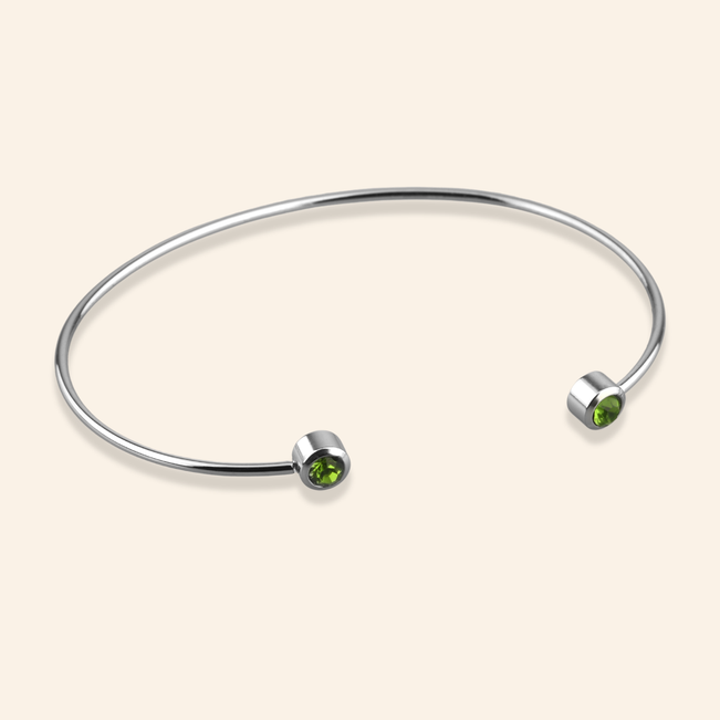 Bracelete Pedra Zircônia em Aço 