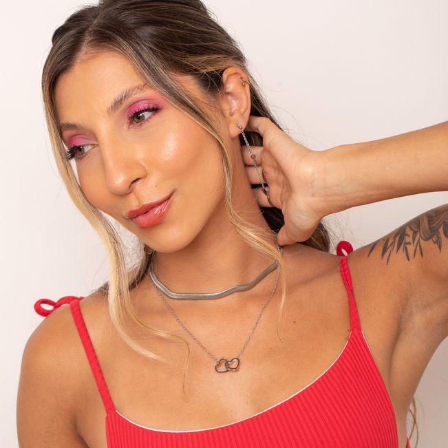Choker Lacraia em Aço