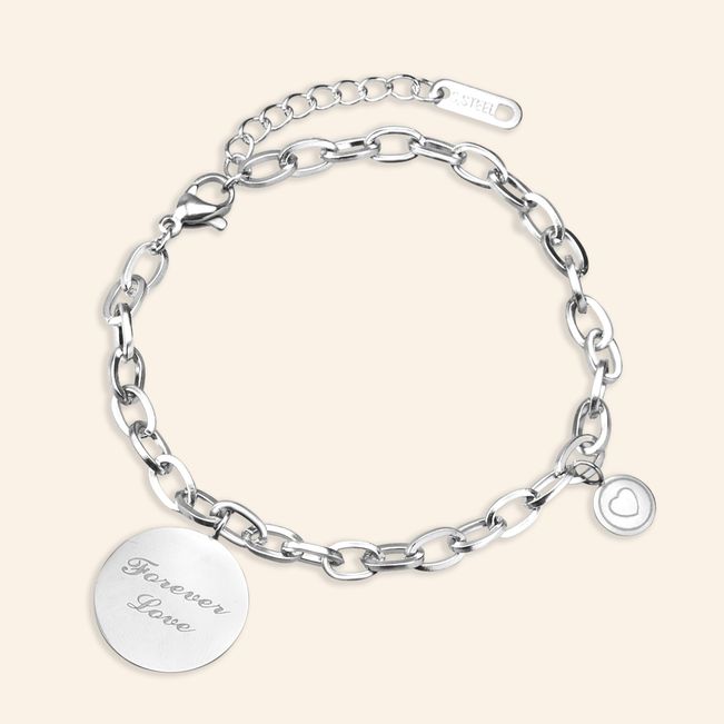 Pulseira Forever Love em Aço