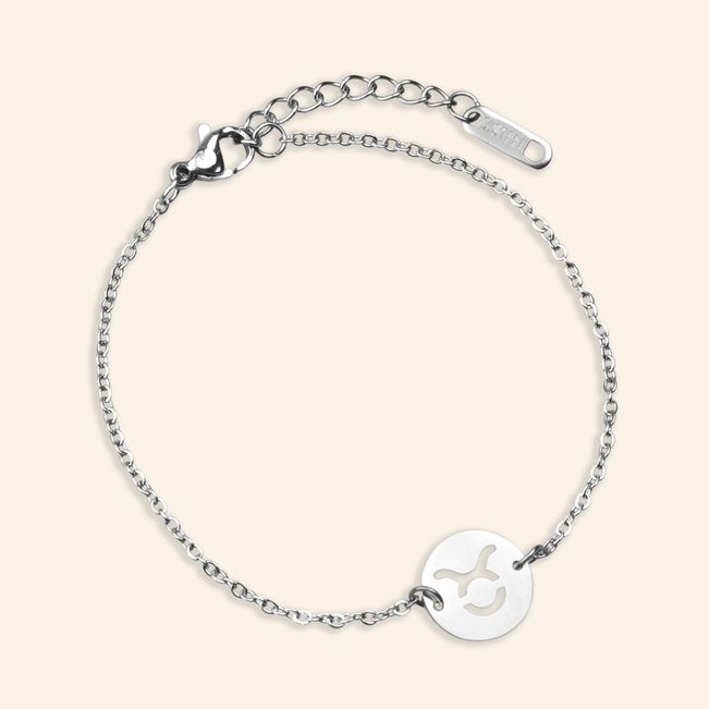 Pulseira Signo de Touro em Aço Inoxidável