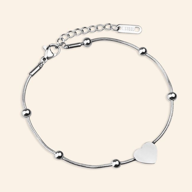 Pulseira Coraçãozinho em Aço