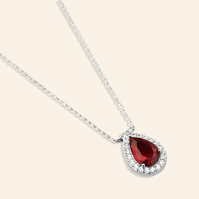 Colar Gota Cravajado em Aço inoxidável