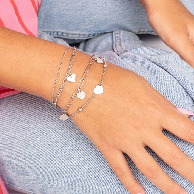 Pulseira 3 Hearts em Aço inoxidável