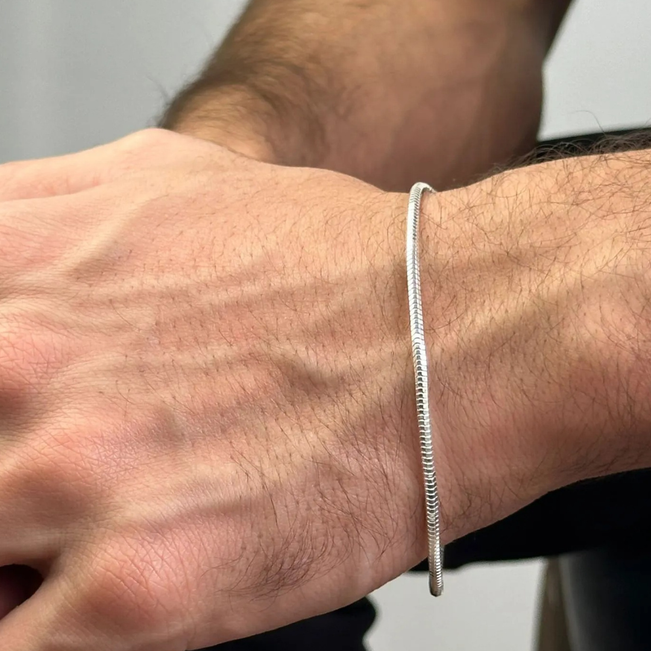 Pulseira Rabo de Rato em Aço
