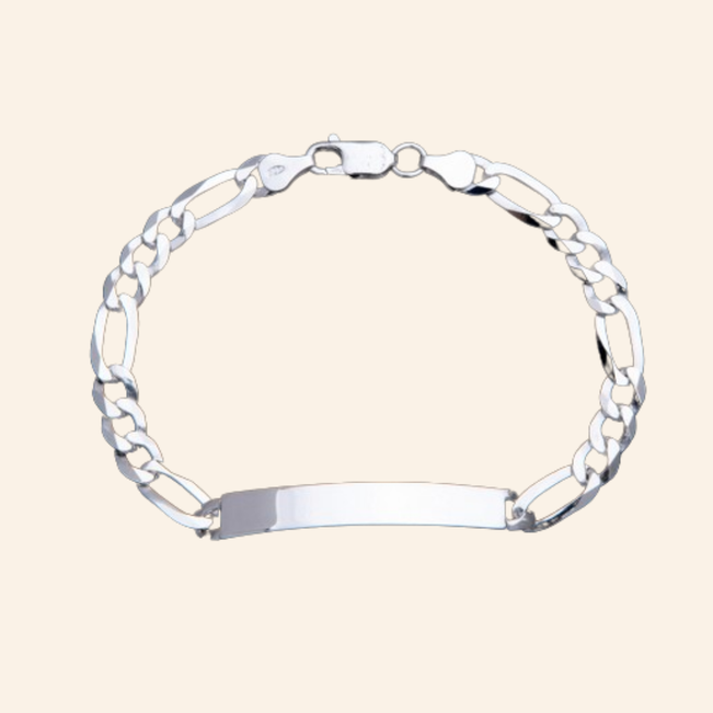 Pulseira Gourmet Plaquinha em Aço