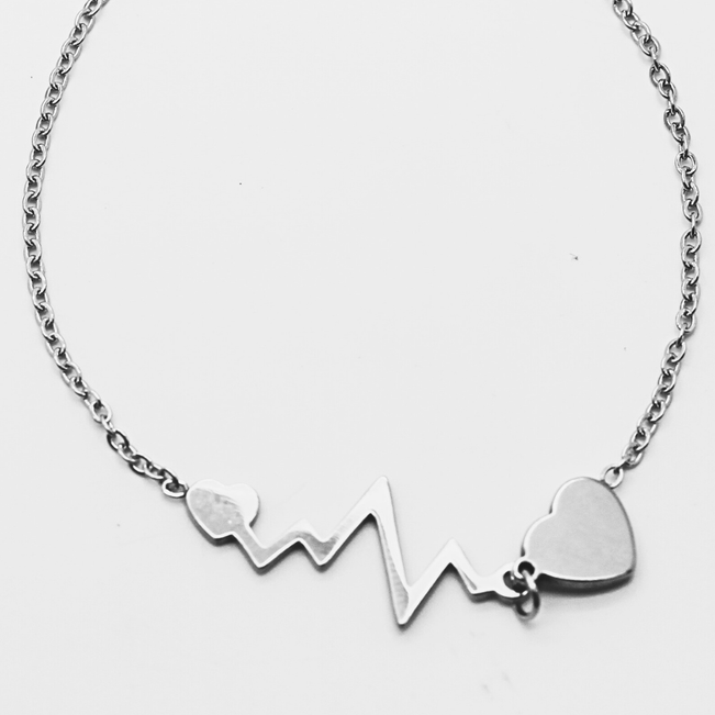 Pulseira Batimentos em Aço Inoxidável 