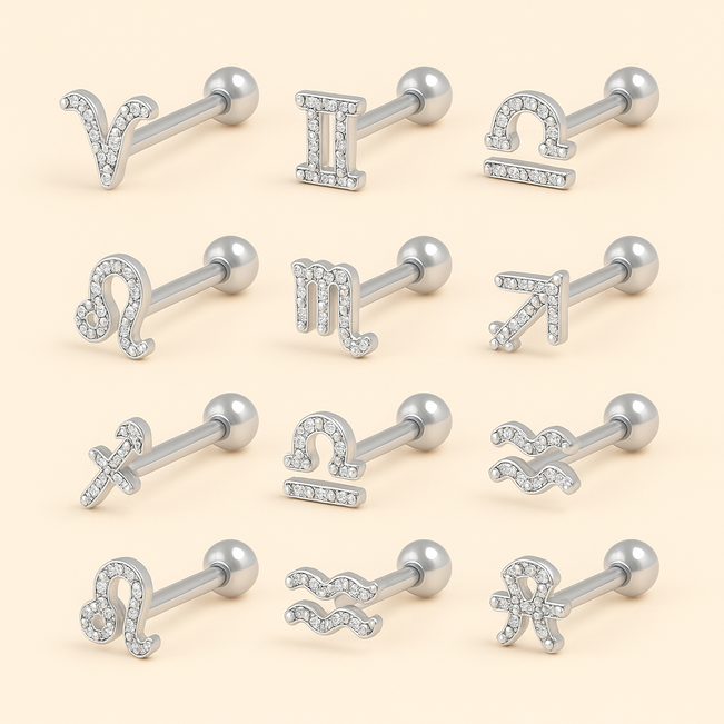 Piercing Tragus Signos em Aço Inoxidável 
