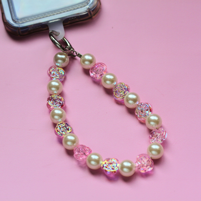 Chaveiro Charm Salva Celular Flor