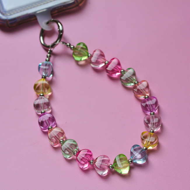 Chaveiro Charm Salva Celular Corações