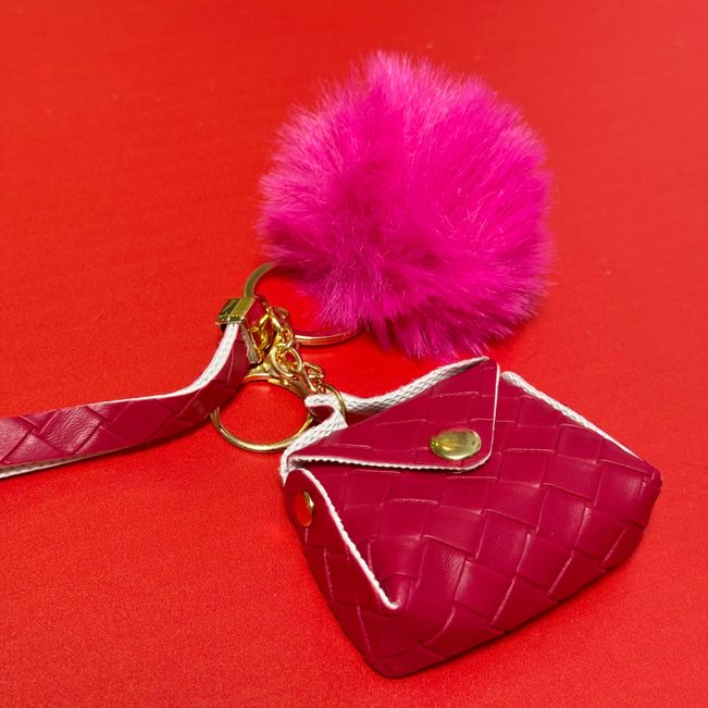 Chaveiro Bag Charm Bolsinha Pompom