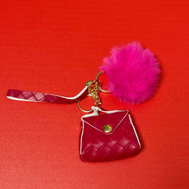 Chaveiro Bag Charm Bolsinha Pompom