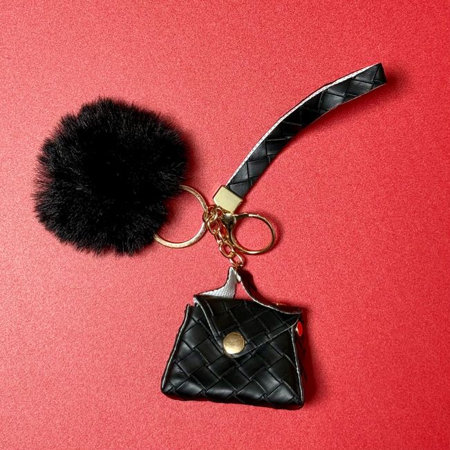 Chaveiro Bag Charm Bolsinha Pompom