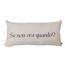 Almofada Baguete Branca Frase Se Non Ora Com Enchimento 52 x 24 cm