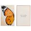 Kit Decorativo de Parede com Quadro Borboleta e Quadro Bordado em Linho