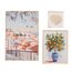 Kit Decorativo de Parede Mirante com Quadro Laranjeira e Coração em Macramê Acrílico