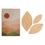 Kit Decorativo de Parede A Vida É Tão Rara com Quadro 40x60 e Trio de Folhas em Palha de Carnaúba