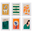 Kit de Quadros Decorativos Ar 20x30 cm em Moldura Madeira com Vidro – 6 Unidades