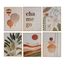 Kit com 6 Quadros Decorativos 30x40 cm - Botânico, Frases e Formas Orgânicas