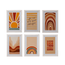 Kit de Quadros Decorativos Terra 20x30 cm em Moldura Madeira com Vidro – 6 Unidades